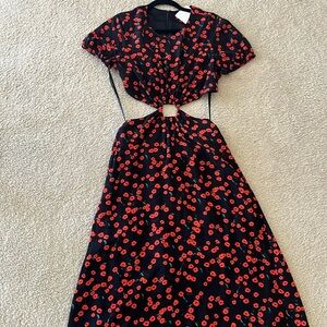 Staud Floral Cutout Maxi Dress Size M